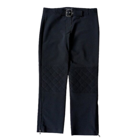 Theory Quilted/Zipper Embellished Cropped Stretch Pant- Sz. 6 - Picture 1 of 9